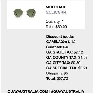 Quay Mod Star Sunglasses